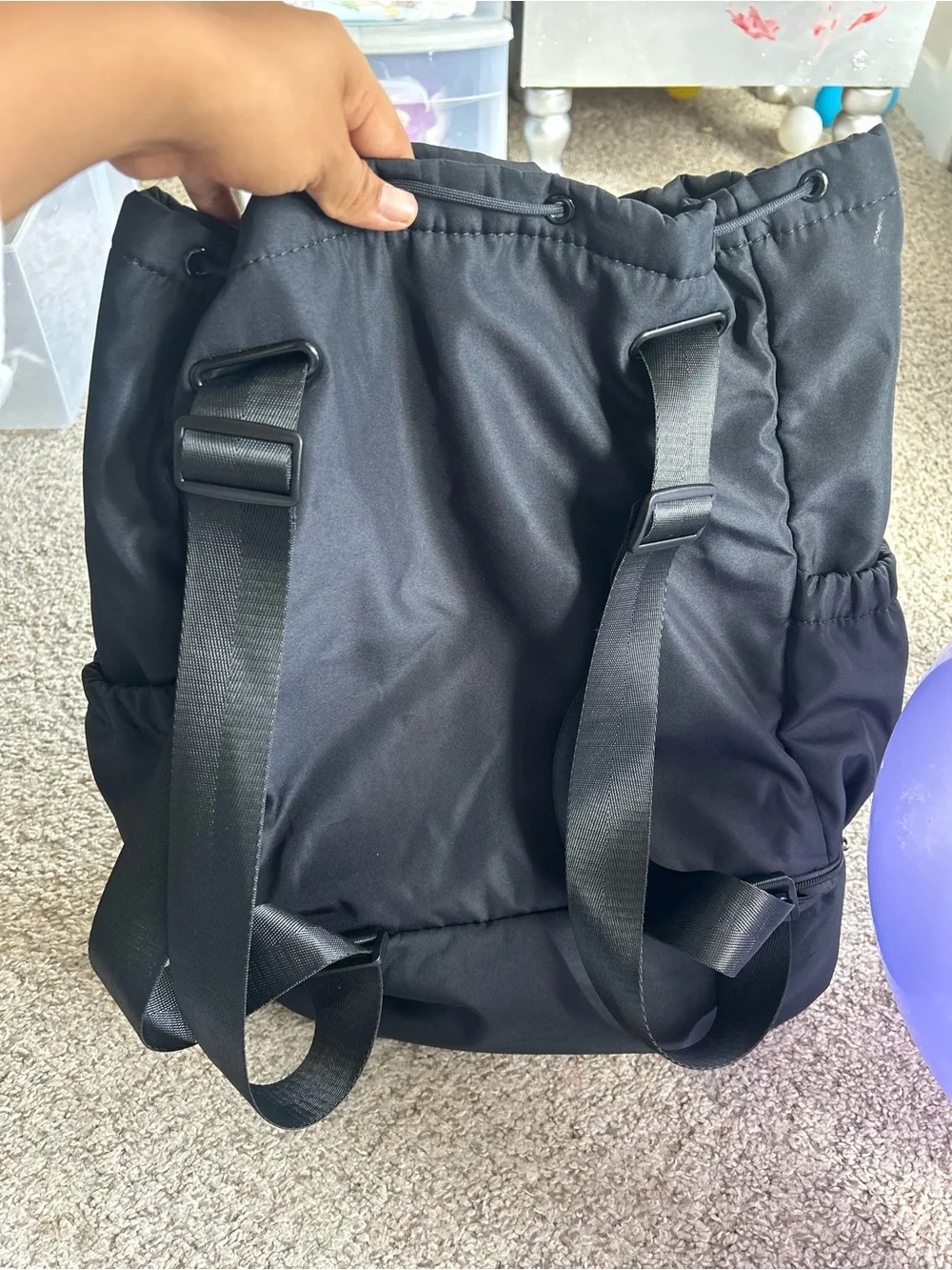 Beyond Yoga Black Convertible gym bag